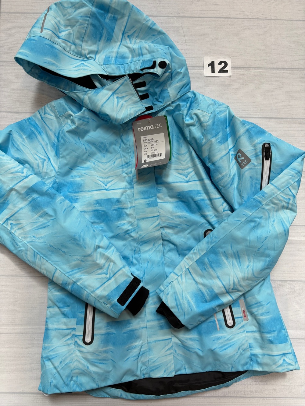 Reima Reimatec Light Blue Kids Waterproof ski Jacket
